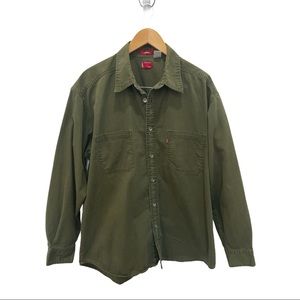 Men’s Levi’s Jeans classic button up green shirt